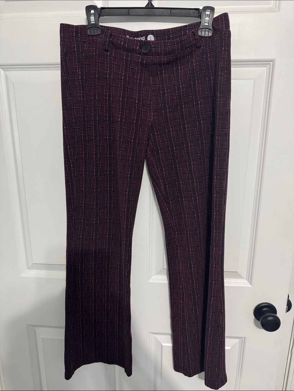 Women’e Maroon Patterned Dress Pants